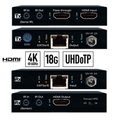 4K HDMI extender Tx + Rx set front and rear