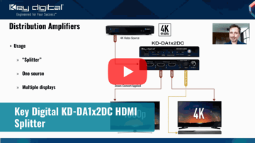 Key Digital KD-DA1x2DC HDMI Splitter
