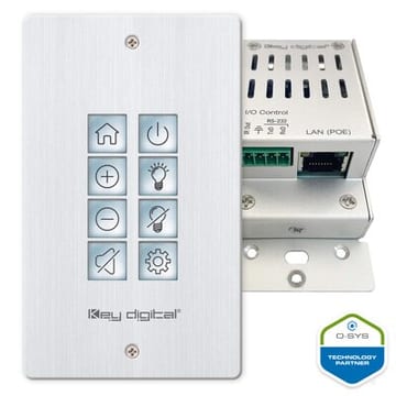 KD-WP8-3 8-button programmable IP, RS-232, and IR control keypad