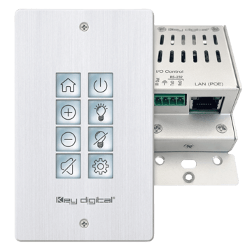 KD-WP8-3 8-button programmable IP, RS-232, and IR control keypad