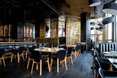 14x56 AV over IP system in a restaurant