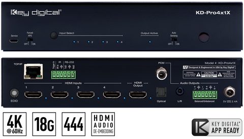 Key Digital Introduces Installer-Friendly HDMI Switcher for Single Zone Sound Bar