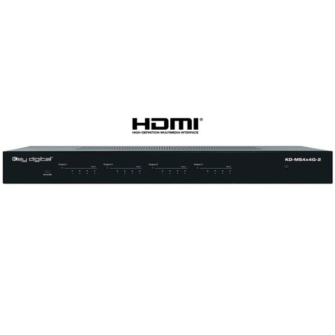 Key Digital hdmi matrix switcher 4x4 front view