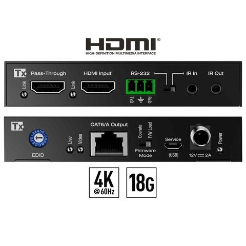 HDMI extender 4k Tx front and rear