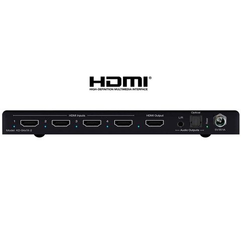 Rear View of key Digital 4 port hdmi switch