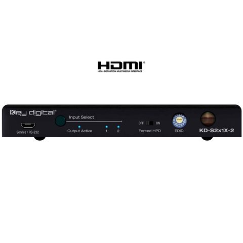 Key digital hdmi 2 input 1 output Front  View