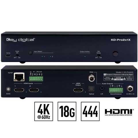 Digital hdmi auto switch front and rear View