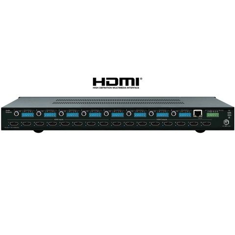 8x8 hdmi matrix switcher rear view