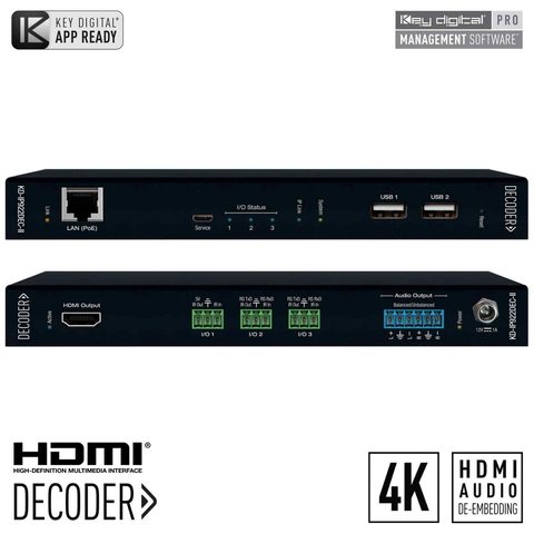 Key Digital 4k over ip front and rear view 