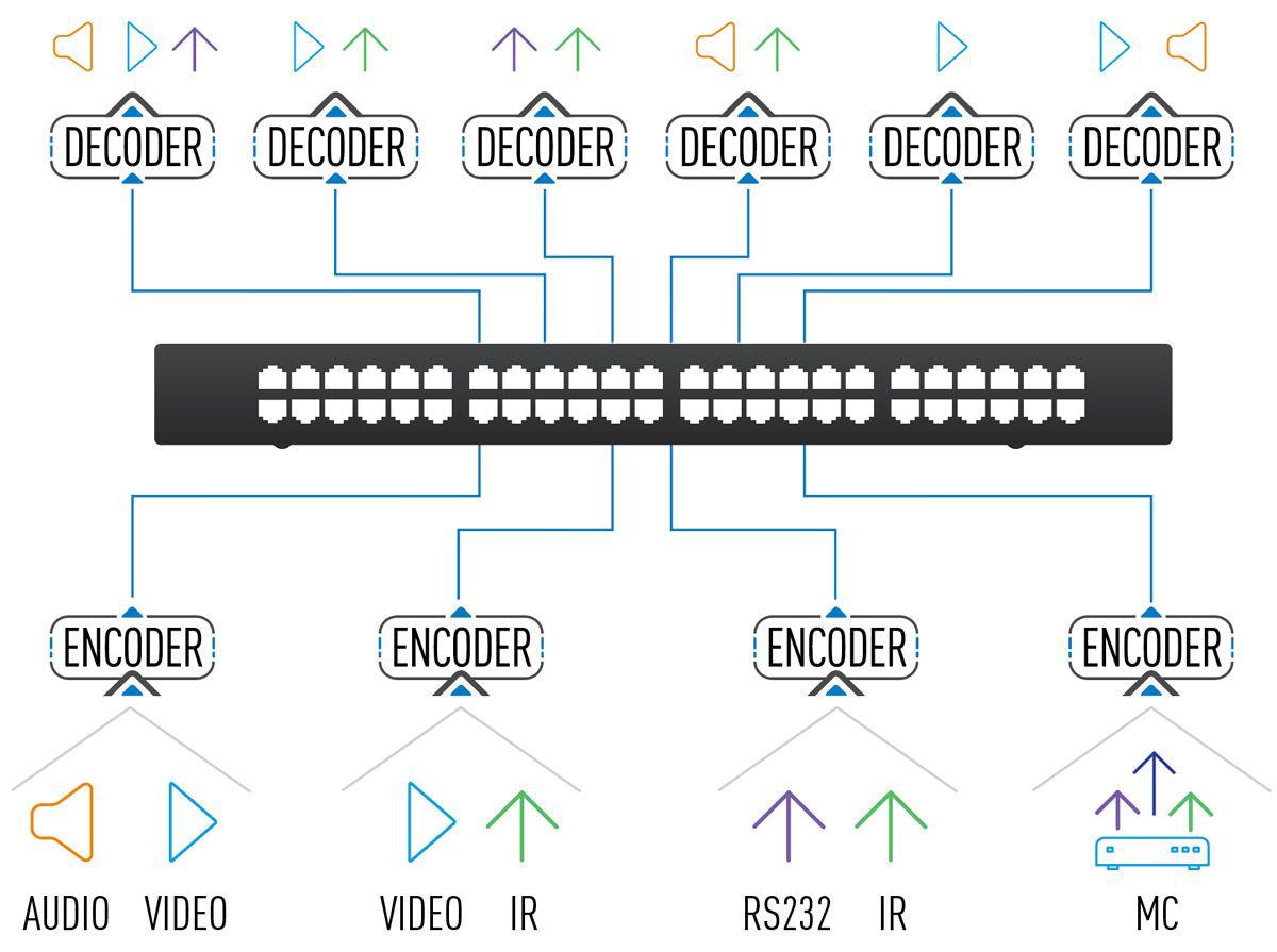 IP Switch Diagram for Data type Flexibility