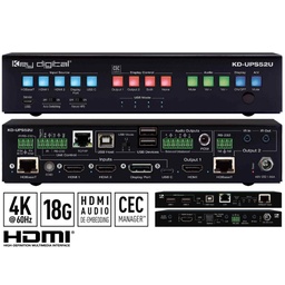 Key Digital usb c switcher Front and Rear View