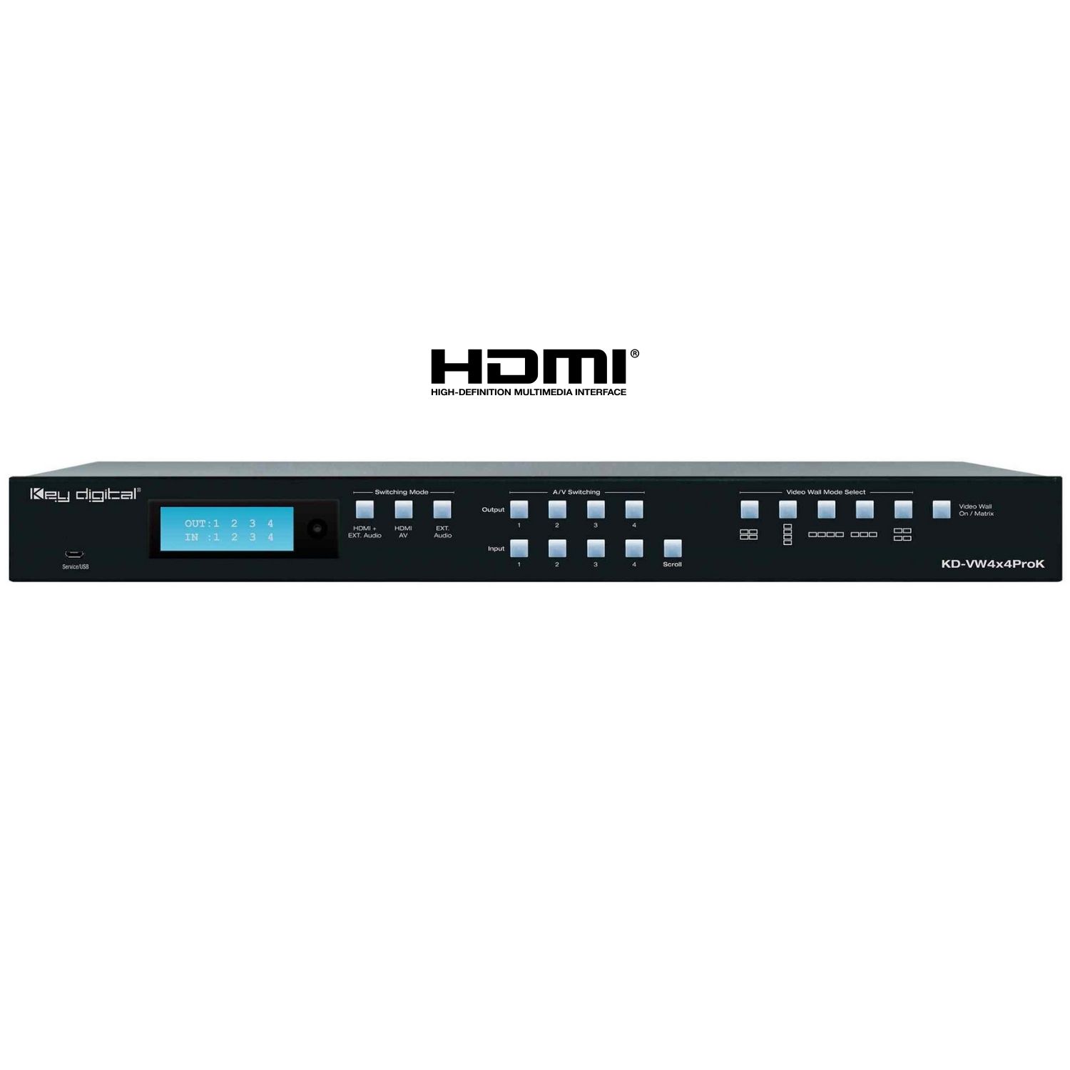 video matrix switcher front