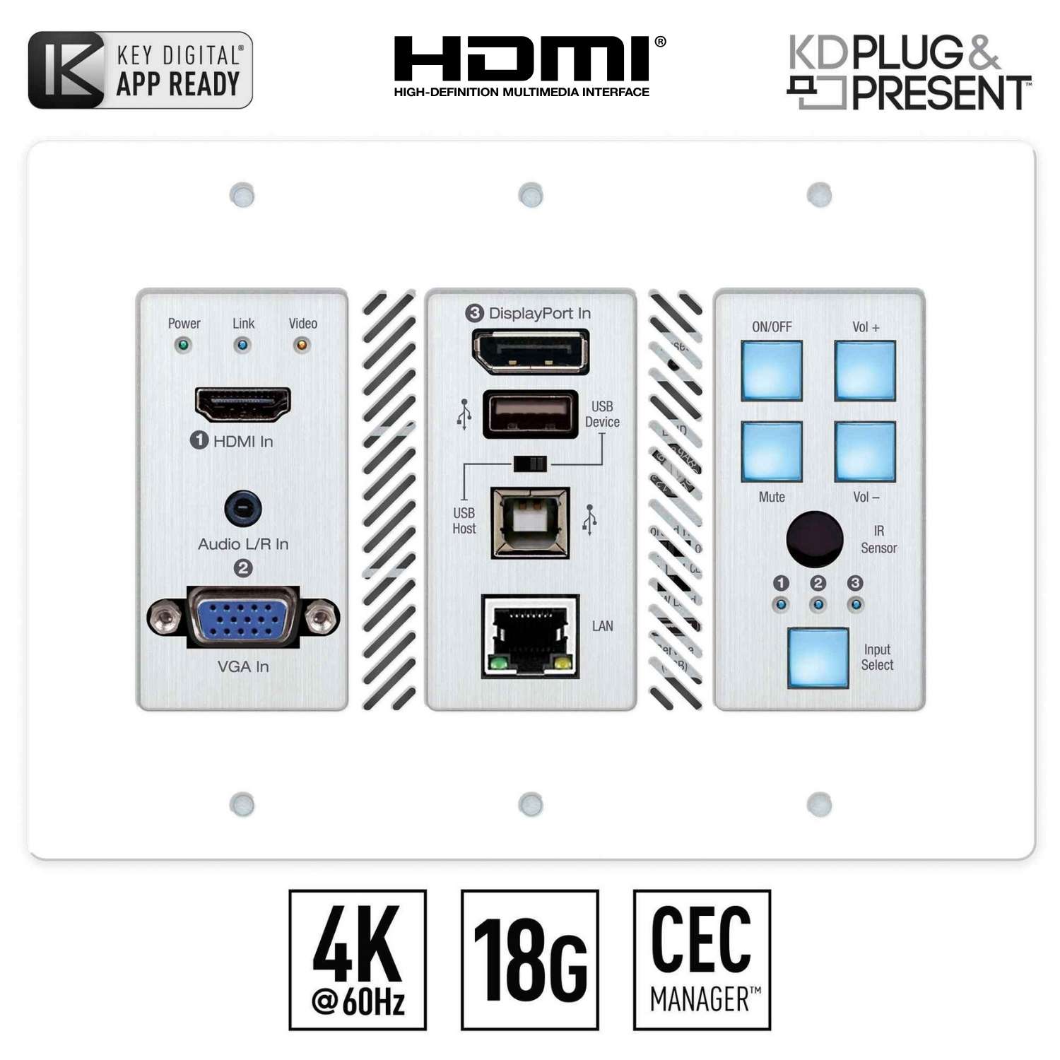 KD hdbaset transmitter front