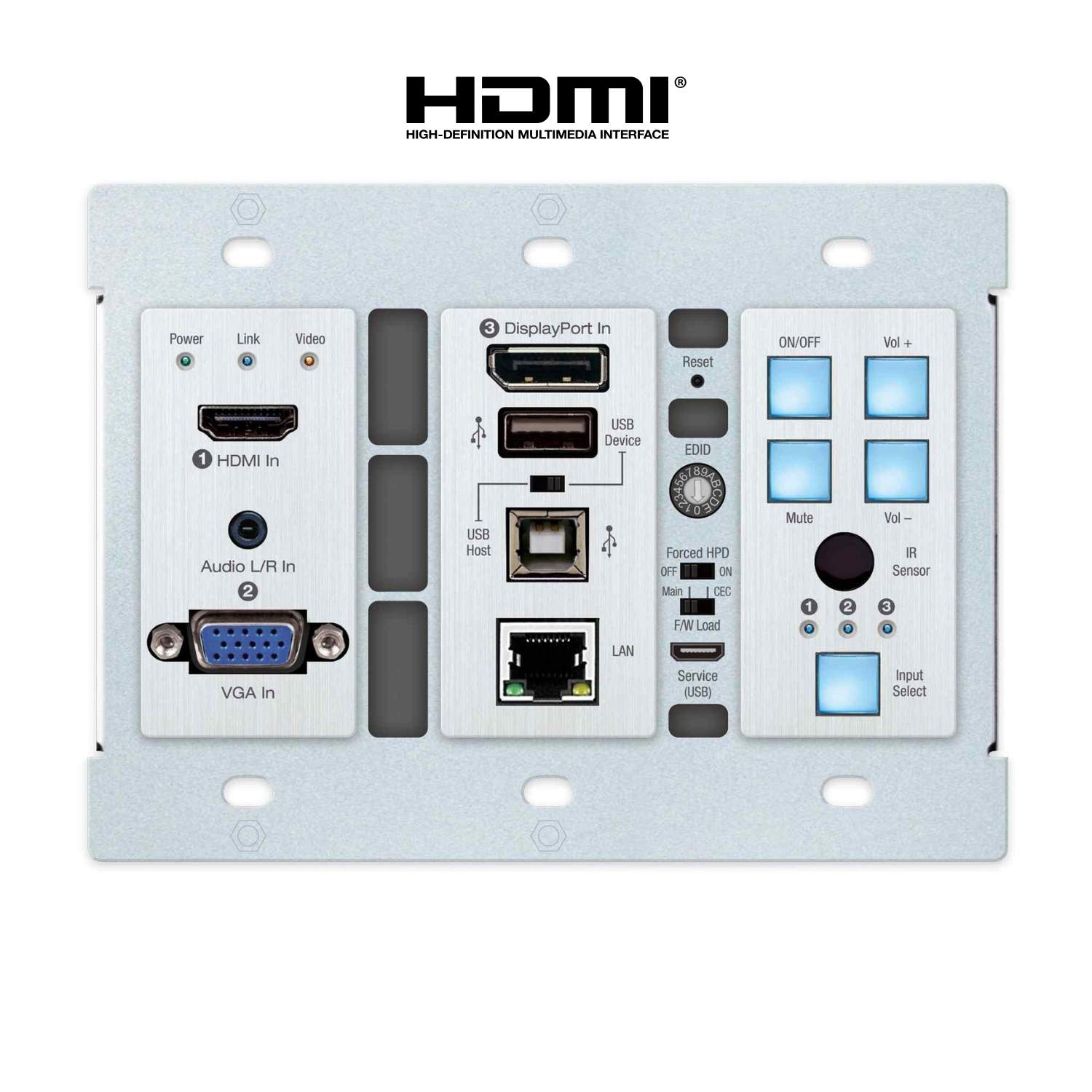 hdbaset transmitter front chassis