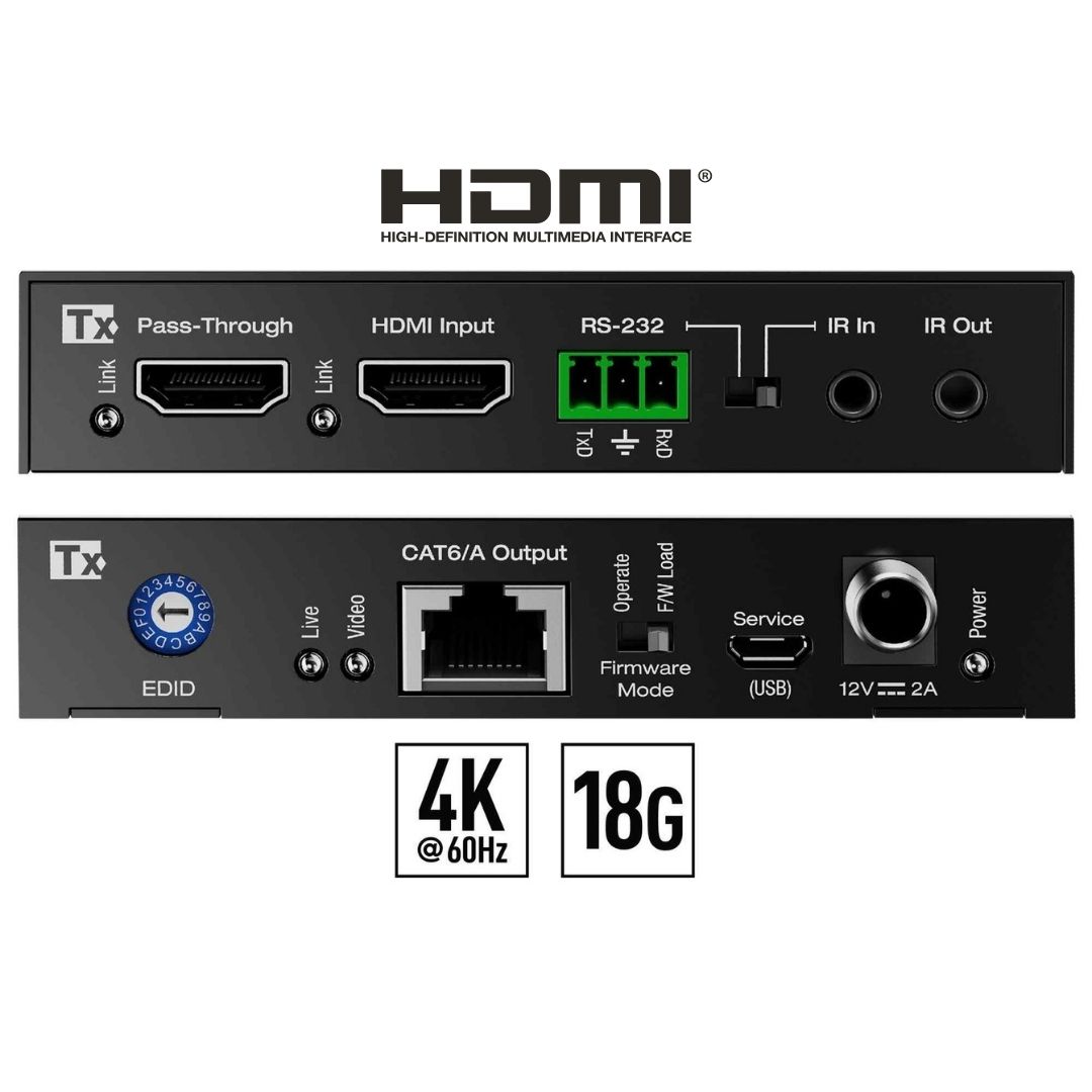 HDMI extender 4k Tx front and rear
