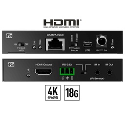 hdmi extender 4k Rx front and rear
