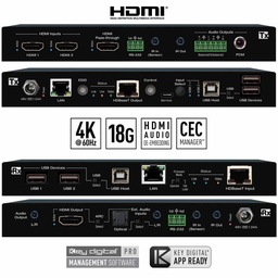KD hdbaset extender Tx and Rx front and rear
