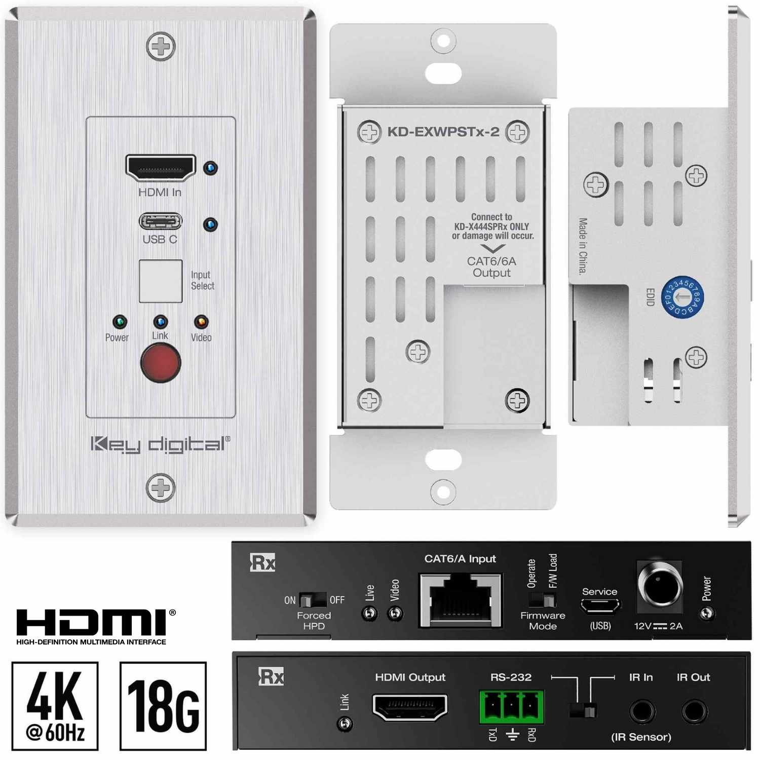 KD complete wall plate extender set