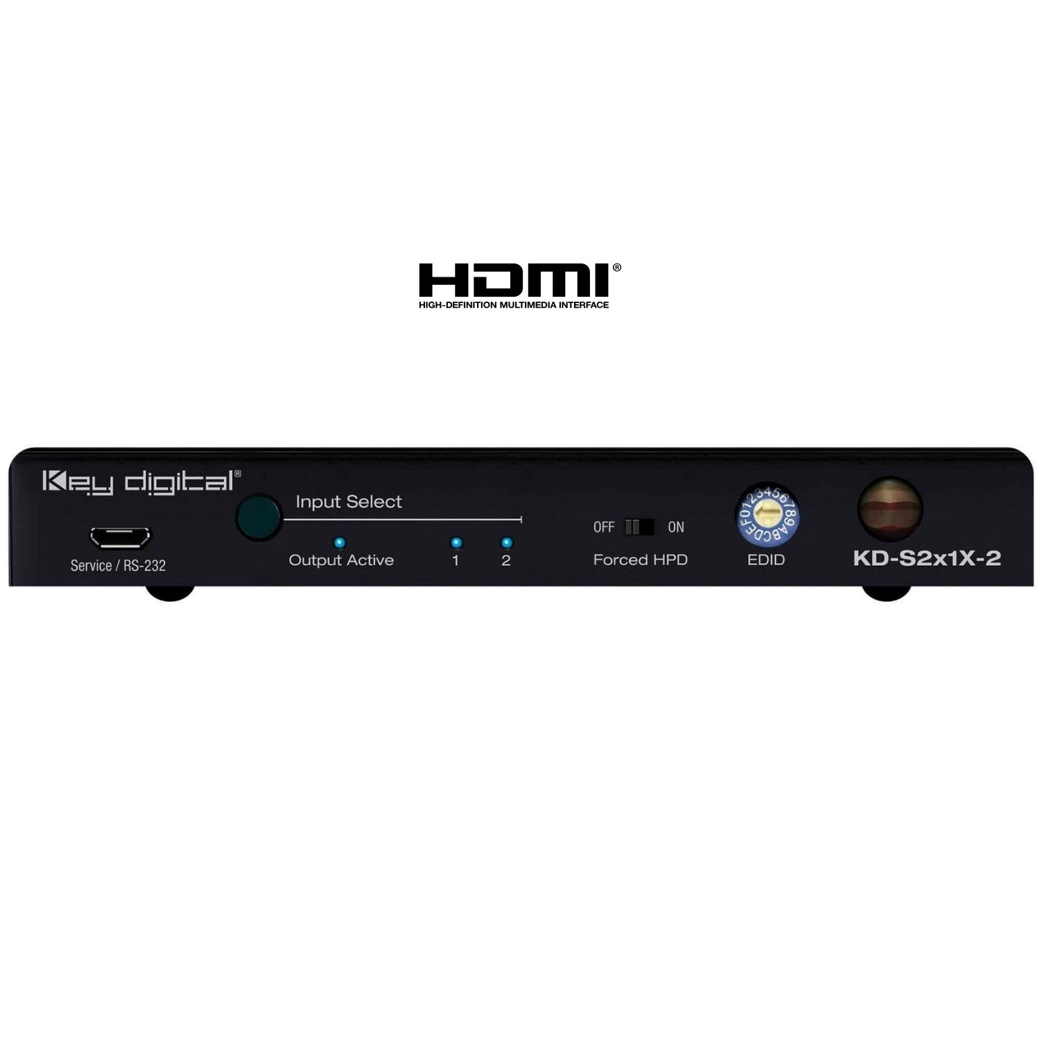 Key digital hdmi 2 input 1 output Front  View