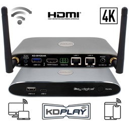 Key Digital wireless presentation gateway front and rear view