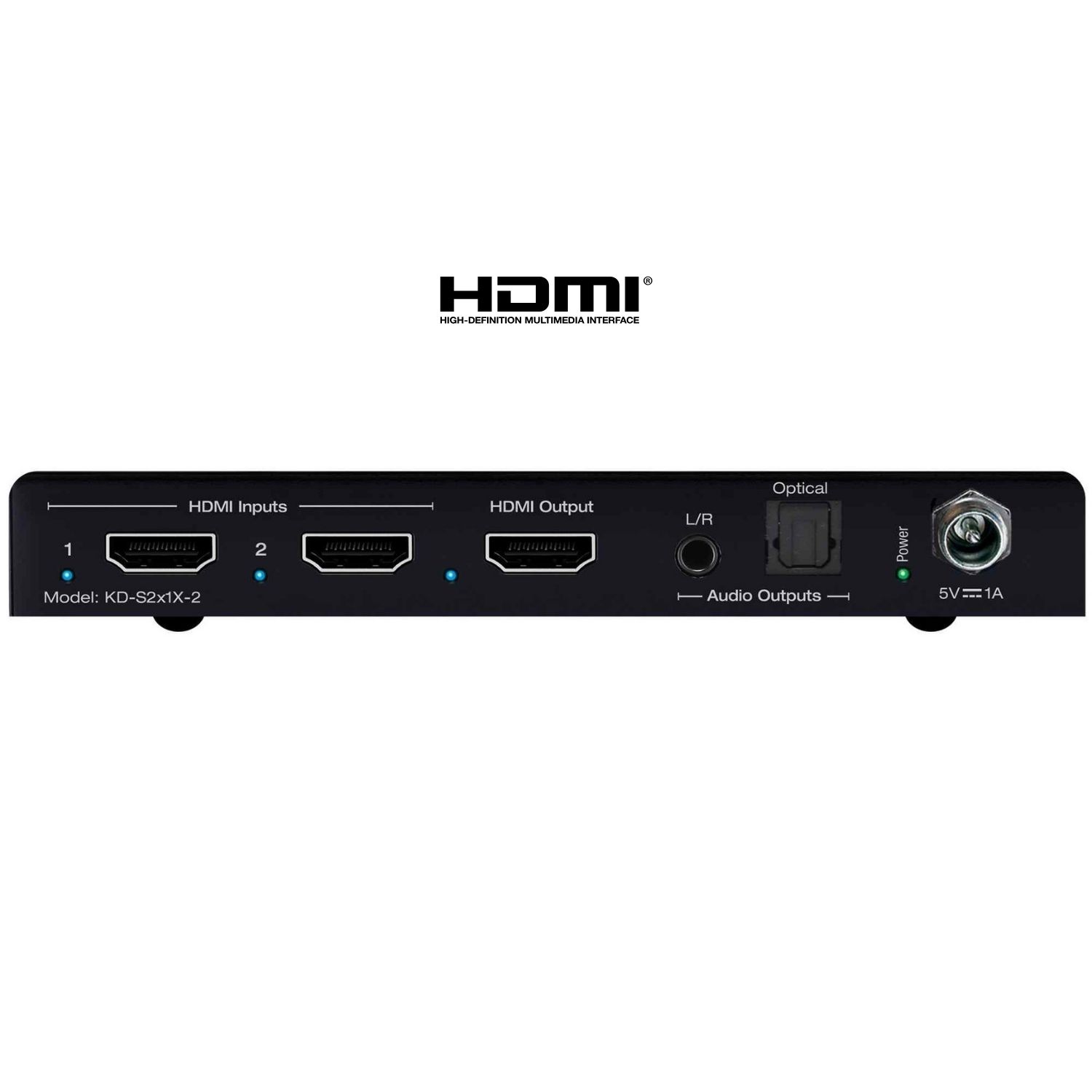 Key digital hdmi 2 input 1 output Rear View