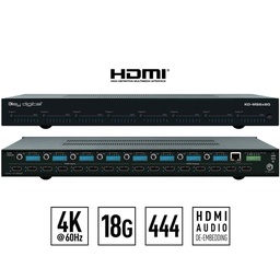 Key Digital hdmi matrix switcher front and rear view