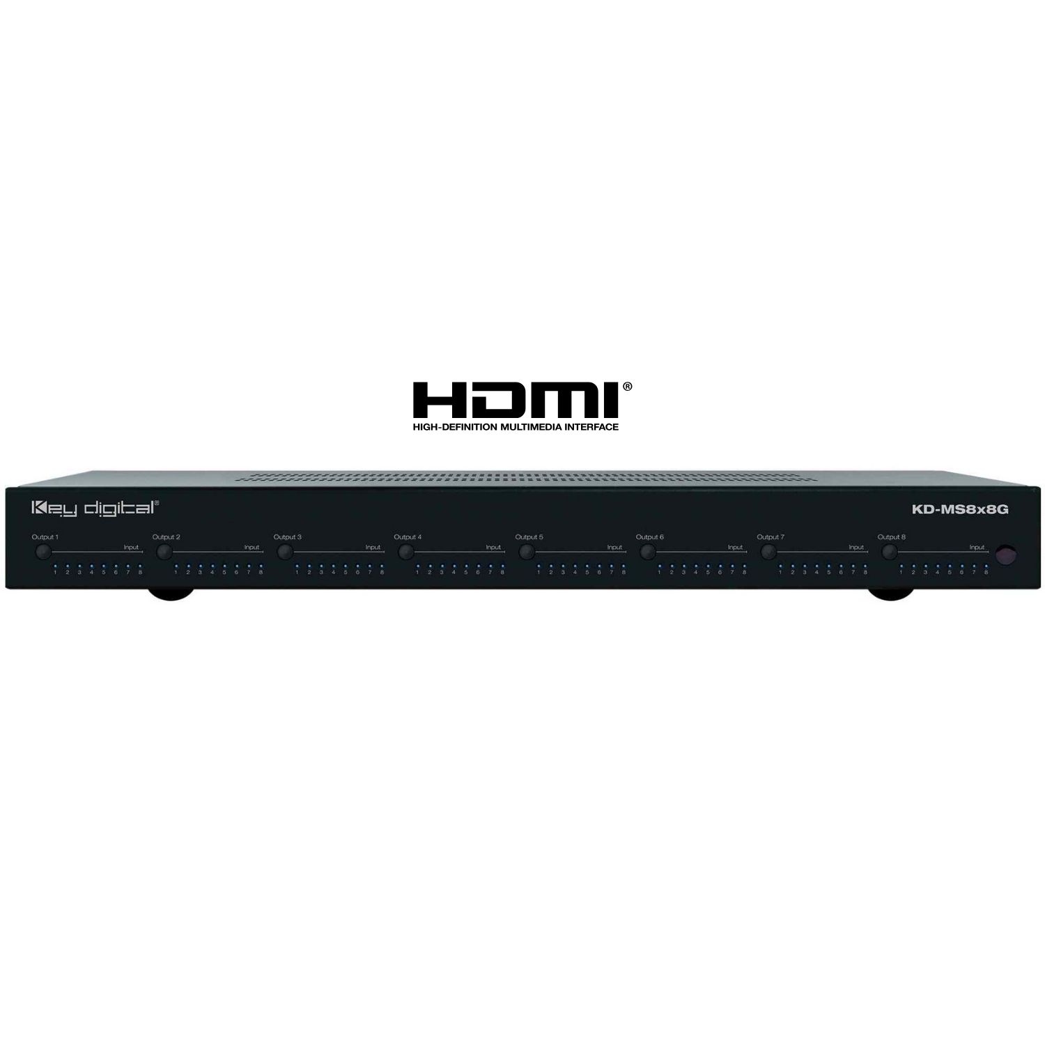 Key Digital hdmi matrix switcher front view