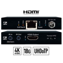 4K HDMI extender Rx fron and rear