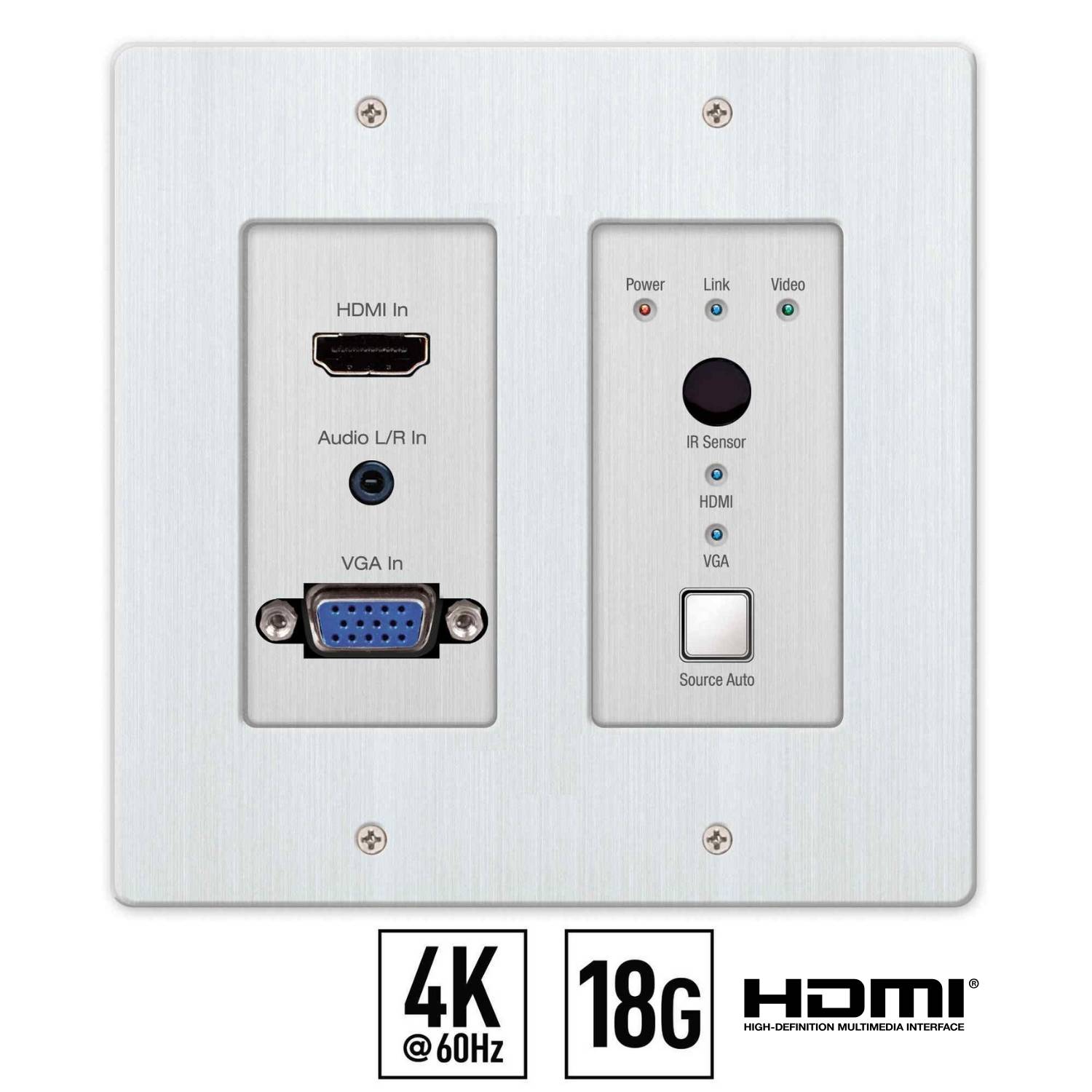 KD hdmi wall plate front 