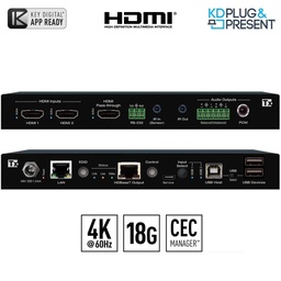 Key Digital HDMI Switcher front and rear view