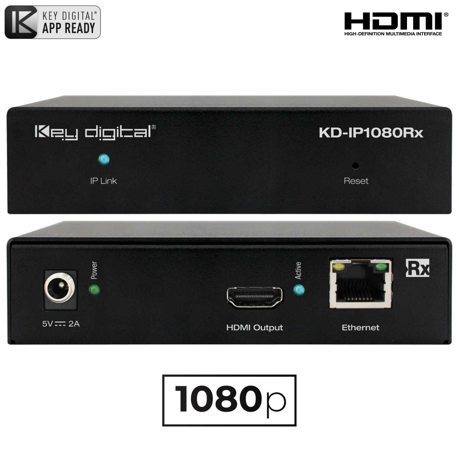 Key Digital HDMI over IP front and rear view