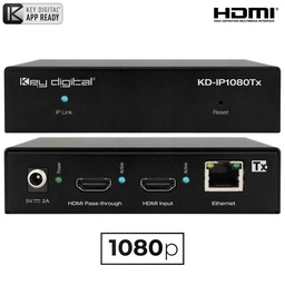 Key Digital HDMI over IP transmitter Front and rear view
