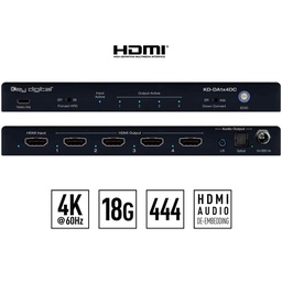 Key Digital hdmi 4k splitter front and rear view