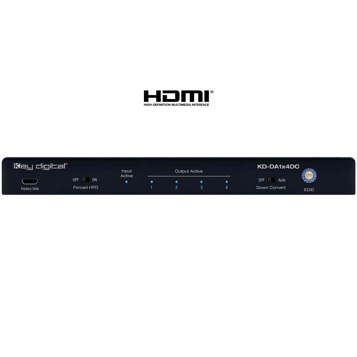 Key Digital hdmi 4k splitter front view