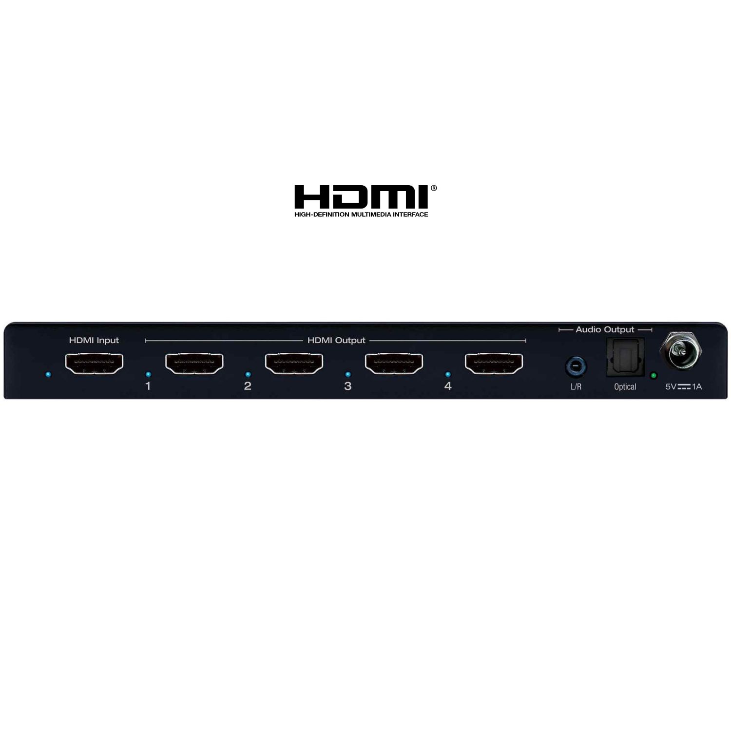 key Digital hdmi 4k splitter rear view