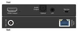Rx cat6 to hdmi extender front and rear